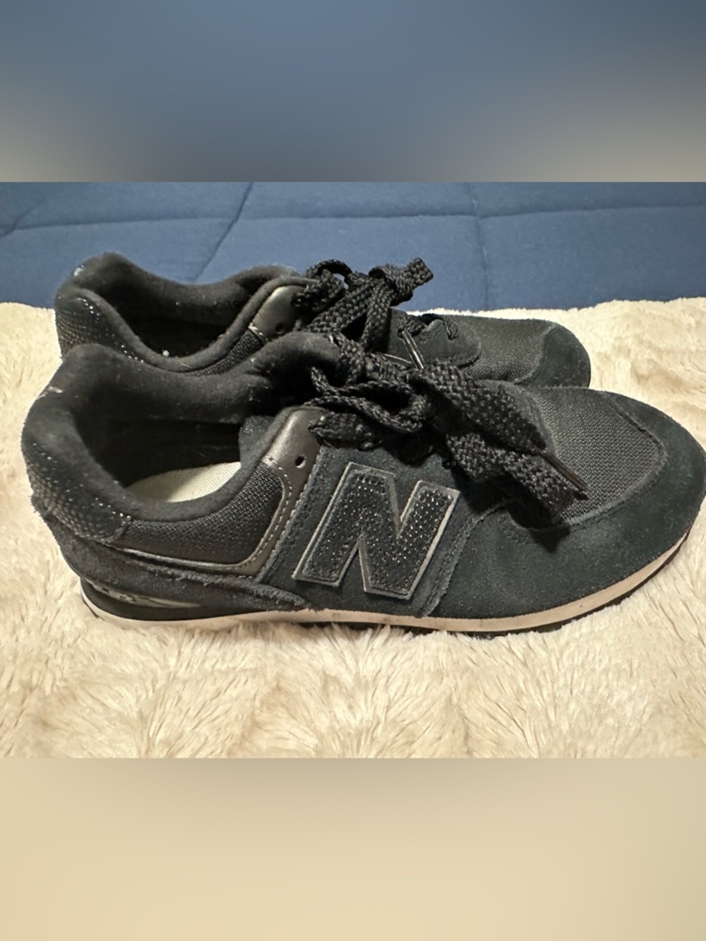 New Balance Kids Black Low-Top Lace-Up Sneakers